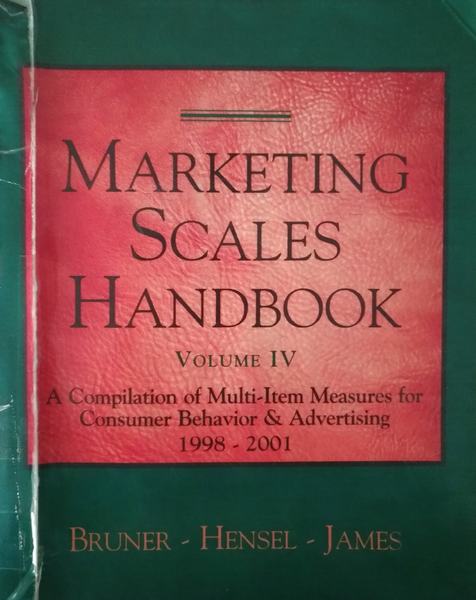 Cover of Marketing Scales Handbook